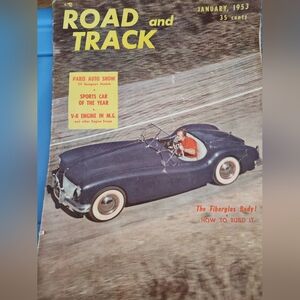 1953 Road and Track 35 cents Vintage Auto Magazine Good Condition
